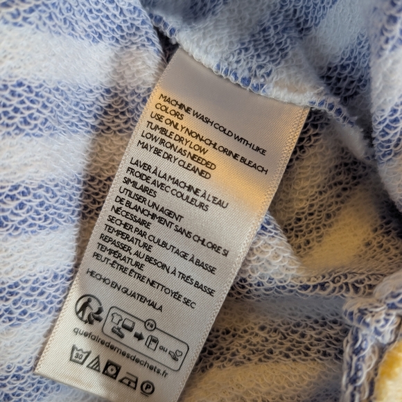 WE THE FREE Free People Classic Pullover Sweatshirt in Blue Combo Size XL - Picture 13 of 14